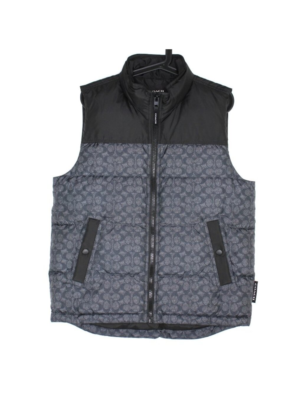 Coach Mens Medium Signature Repeat Logo Down Puffer Vest H1020